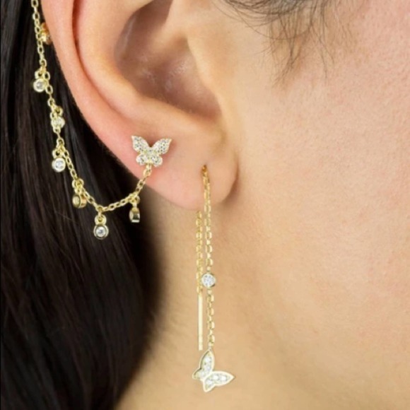 Adinas Jewelry - Sold!✅ Adinas CZ Butterfly Threader Drop Earrings
